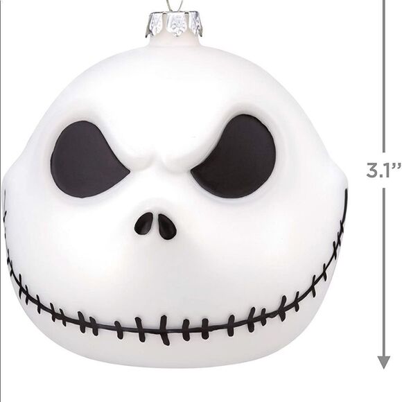 Hallmark glass ornament Jack Skellington Nightmare before Christmas NWT - Picture 7 of 8